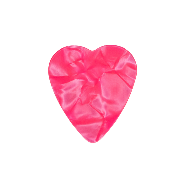 Heart Shaped - Celluloid - Pink Pearloid