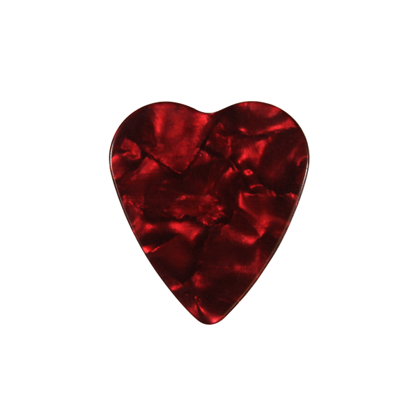 Heart Shaped - Celluloid - Red Pearloid