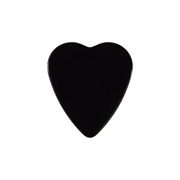 heart shaped custom guitar pick celluloid black