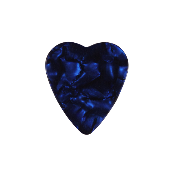heart shaped custom guitar pick celluloid blue pearloid