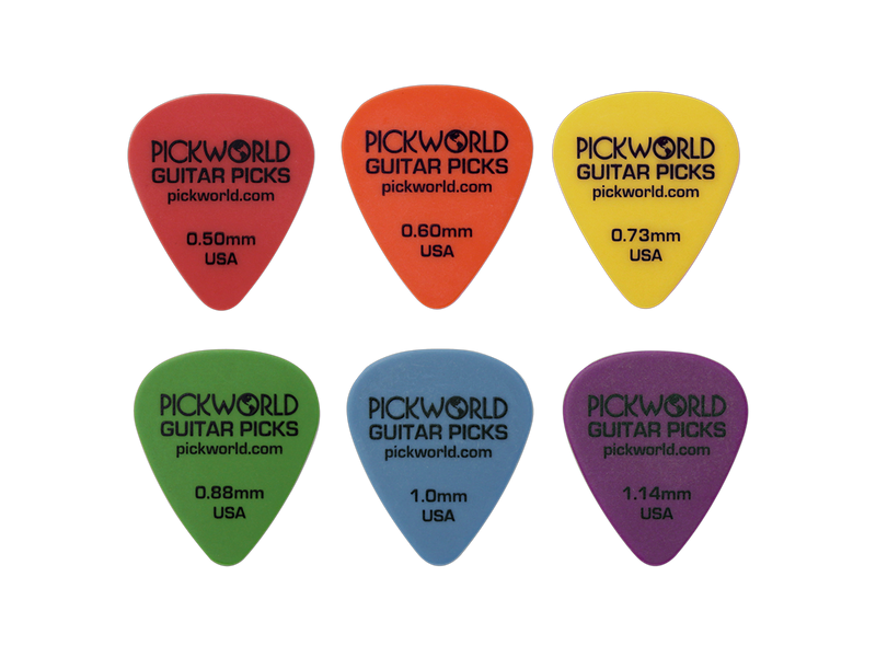 PickWorld Branded Picks Delrin 12pc Pick Pack